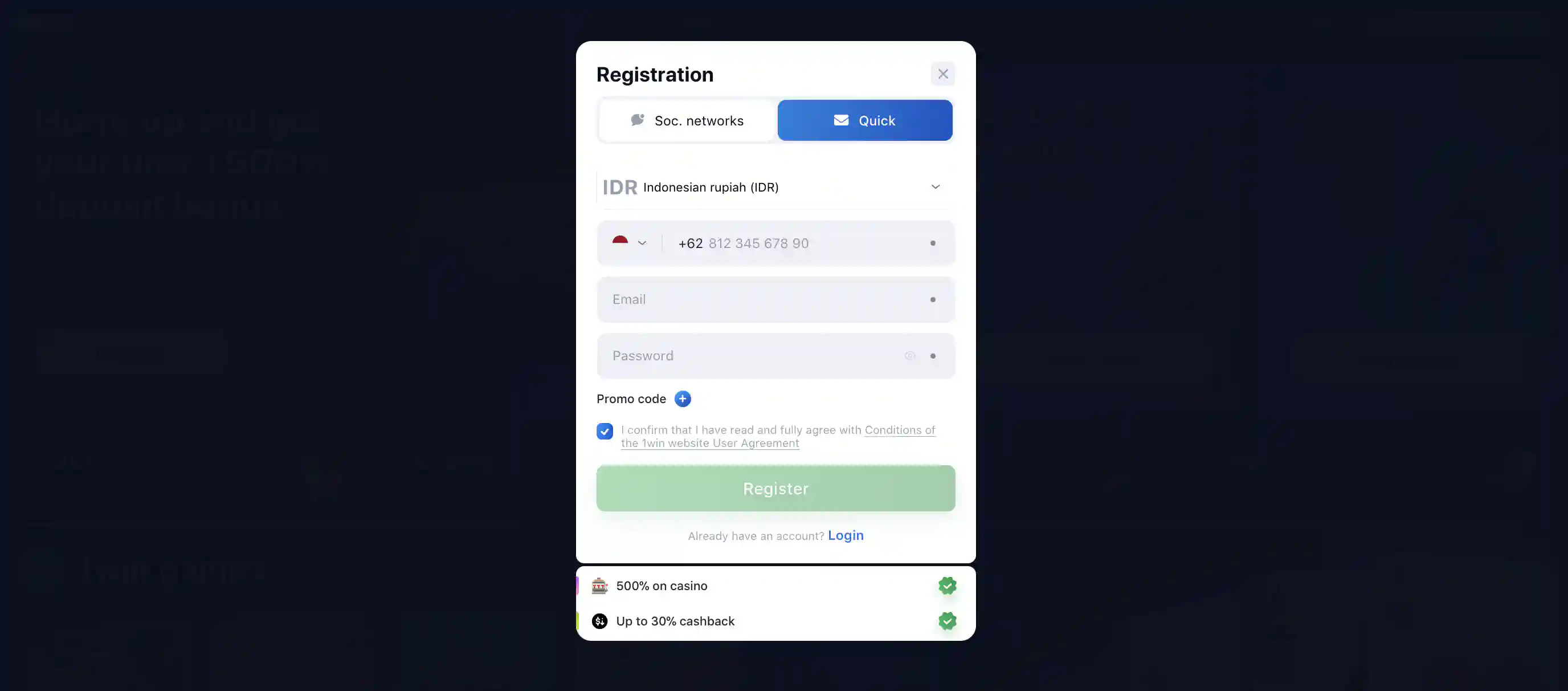 New Users: Start Your 1win Registration